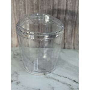 Pampered Chef Ice Bucket #2836 Polka Dots with Lid & Handle, Double-Walled W/Box